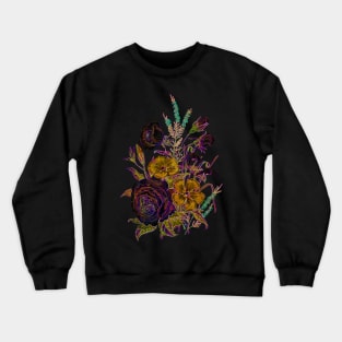 Black Panther Art - Glowing Flowers in the Dark 5 Crewneck Sweatshirt